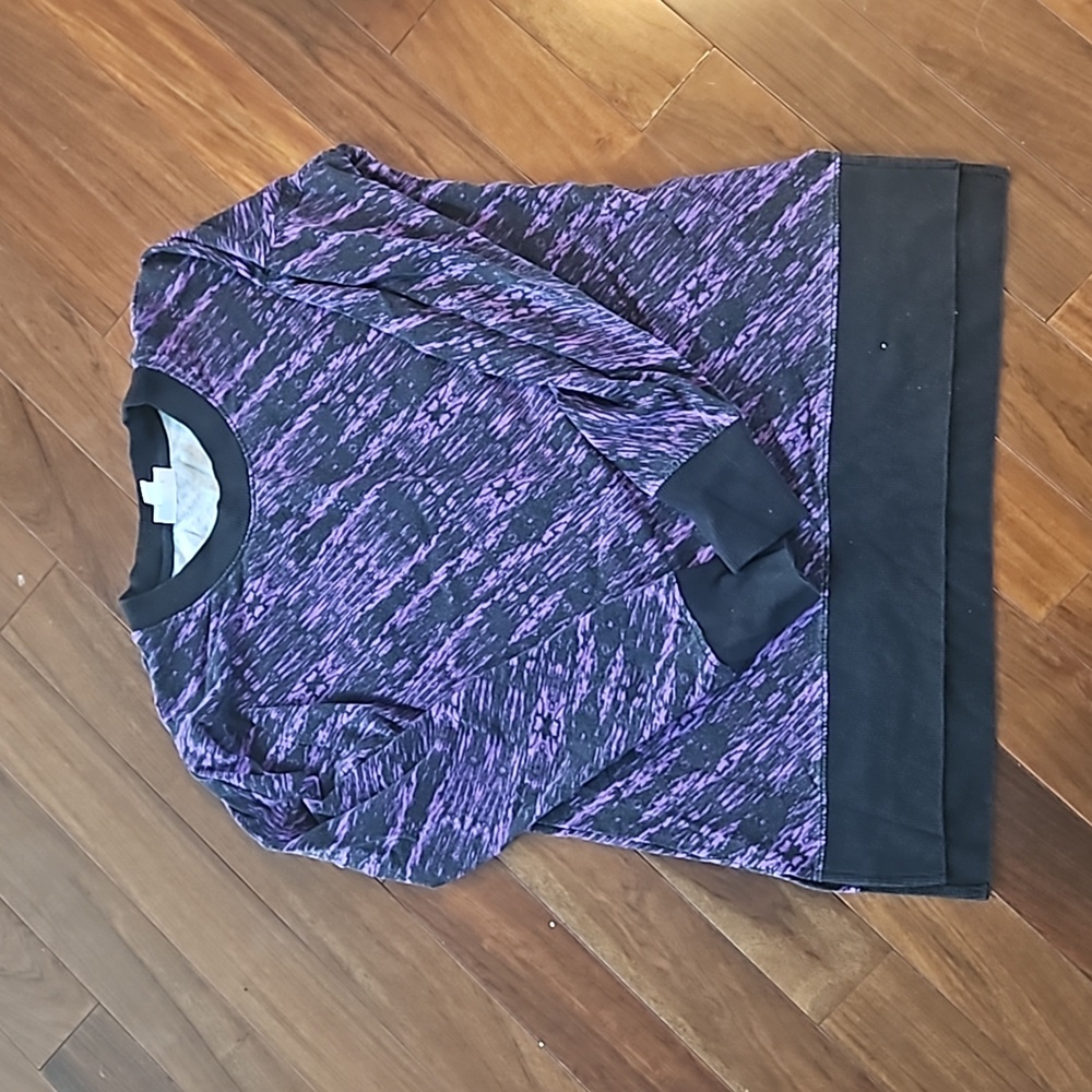 🔥4 for $15 XXS LuLaRoe Purple & Black Sweatshirt